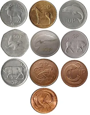 Ireland Irish Decimal Coin Collection  One Punt To Half Punt ( £1 To 1/2p • £6.99