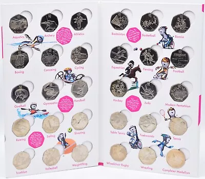 Royal Mint Official 50p 2012 London Olympics 29x Sports + Completer Medal Album • £149.95