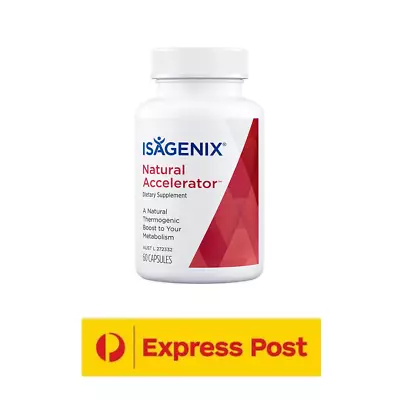 SALE ISAGENIX Natural Accelerator Boost Metabolism 60 Caps EXP 12/2024 • $38.65