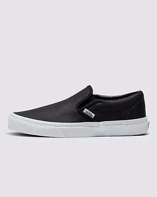 Vans Shoes Classic Slip On Black Perforated Leather Cso Free Post Aust Seller • $79.95