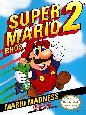 Super Mario Bros. 2 NES BOX ART Premium POSTER MADE IN USA • $17.45