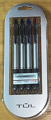$9.99 • Buy 4 Pack TUL BP Series Ballpoint Pens Medium 1.0mm Red Blue Black Ink Colors NEW!
