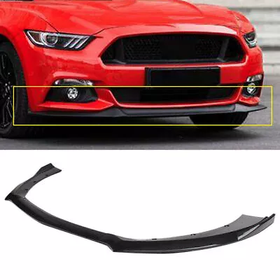 Front Bumper Lip Chin Spoiler Wing Body Kit For Ford Mustang 15-17 Carbon Fiber • $68.53