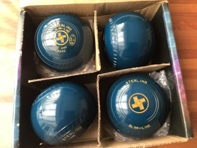 £179.99 • Buy Almark Sterling Slim-Line  Lawn/Indoor/Short Mat  Bowls Size 4 Blue