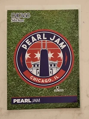 Pearl Jam Trade Card Peel Off Sticker Chicago Wrigley Field Rare Nm/m Not Signed • $12.90