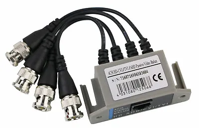  4-Channel Video Balun BNC UTP CAT5 Transmitter For 4CH CCTV Surveillance Camera • $15.99