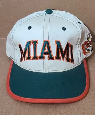 Vintage 90s Miami Hurricanes Starter SnapBack Embroidered Hat The Classic   (T1) • $31.49