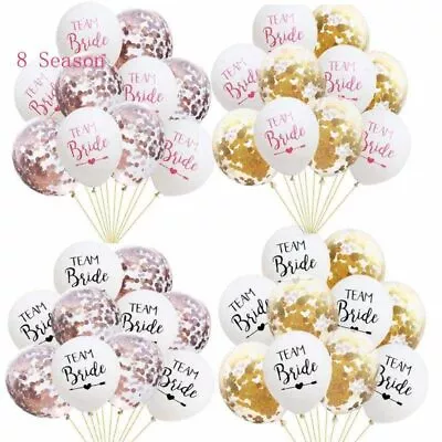 10pc Bachelorette Party Team Bride To Be Latex Balloon Wedding Hen Night Golden • $11.33