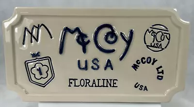 McCoy Floraline DEALER SIGN Art Pottery Advertising Display Case Plaque MINT • $147