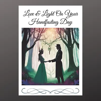 Love & Light Handfasting Card Pagan Wiccan Gothic Personalised Option Seeded • £2.99