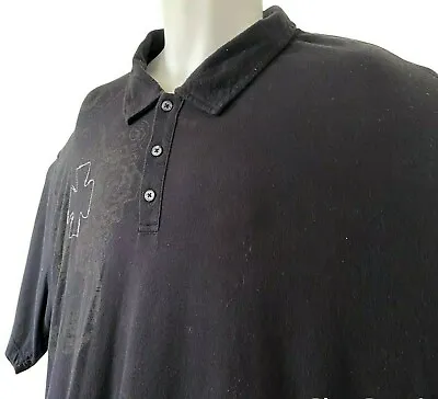 JF J. Ferrar Black Short Sleeve Polo With Graphic On Front Size 3XL  EUC  • $11.99