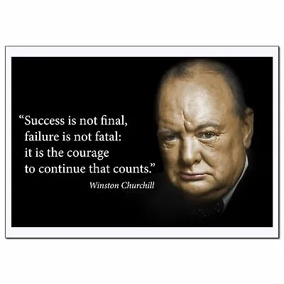 Motivational Winston Churchill Quotes Poster - Young N Refined • $14.95