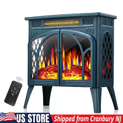 Electric Fireplace26.5'' Darkgreen With Overheating Safety From CA 91745 • $149.99