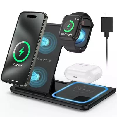 Multi-Functional Wireless Charging Station With Fast Charging Capabilities For C • $36.98