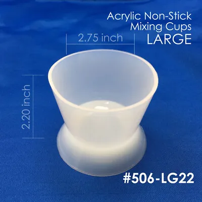 Dental Lab Acrylic Resin Mixing Cups Non-Stick 2-pack Size: Large New  • $19.95