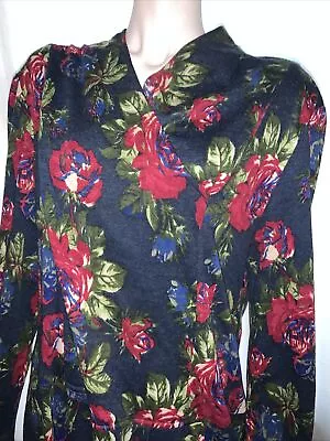 Vintage EASTEX Retro Flower Printed 1980'S Ladies Dress  Sz 18 (16) • £23