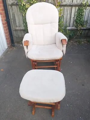 £30 • Buy Reclining Nursing/Rocking Glider Chair With Footstool - COLLECTION ONLY