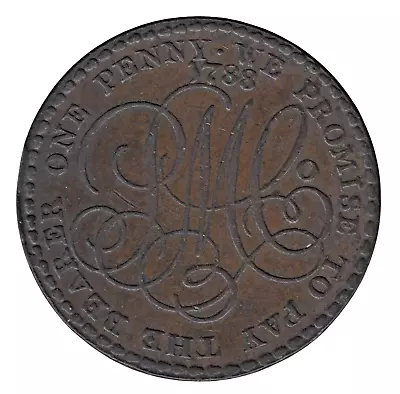 1788 Wales Anglesey Parys Mines Druid One Penny Token (DH#97) • £99.75