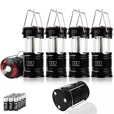 LED Camping Lantern COB Ultra Bright Collapsible Portable Camping Lamp Set Of 4 • $29.99