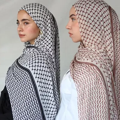 Chiffon Scarf Shawls Women Large Scarf Palestine Scarves Muslim Women's Hijabs • $7.72