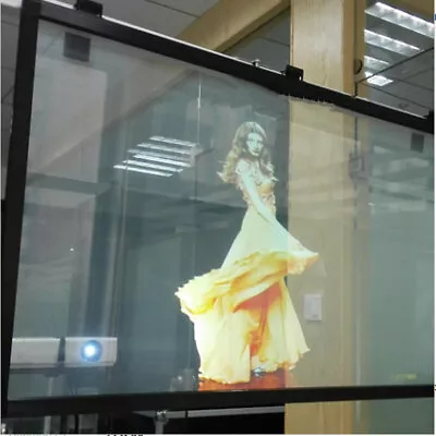 Width:60in Clear Holographic Rear Projection Film Screen Film PET Adhesive Vinyl • $50.60