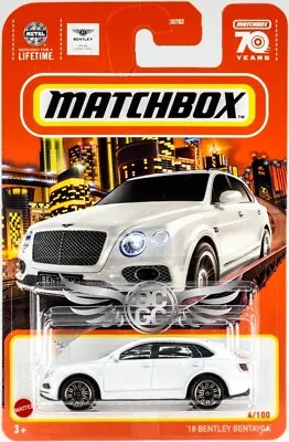 Matchbox 2018bentley Bentayga White Long Card - Hard To Find • $7.95