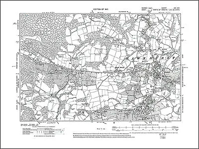 Flimwell East Old Map Sussex 1910: 19SE Repro • £18.99