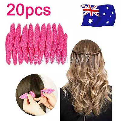 20x Pillow Curler Foam Hair Roller No-Heat Sleep Sponge Tool Soft Curler Tool • $15.97