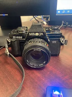 Minolta X-700 35mm SLR Film Camera W/ MD 50mm 1:1.7 Minolta Lens PARTS Or REPAIR • $39.99