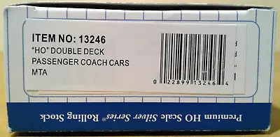 Ho Scale Bachmann Silver Series Double Deck Passenger Coach Car Mta 13246 • $50