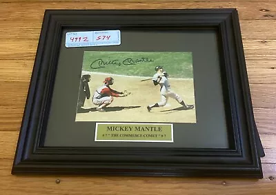 Mickey Mantle #7  The Commerce Comet  Autographed 8x10 Color Photo. Genuine !! • $399.99