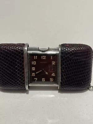 Movado Ermeto Rare Brown Dial Pocket Watch • $310.84