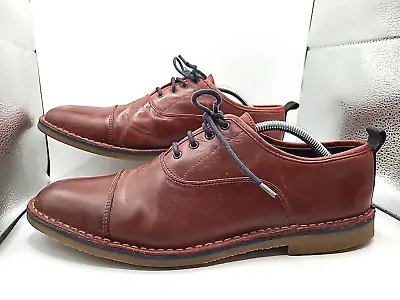Charles Tyrwhitt Mens Leather Lace Up Red Shoes Size 10 • £34.99