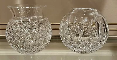 Waterford Crystal Rose Bowl Vase Set Of 2!!!! Lismore And Lismore Diamond !!! • $239