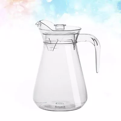 Cabilock 1L Clear Plastic Water Jug With Lid For Beverages And Iced Tea-NJ • £11.99