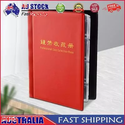 120 Pockets Fixed Page Coin Book Coins Album Book Household Display Articles AU • $10.59