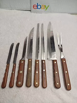 $29.99 • Buy Vintage CASE XX CAP & M Kitchen Knife Set 8 Pcs