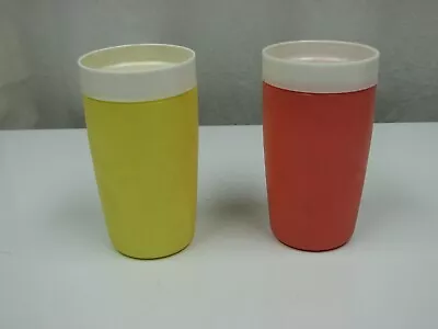 Vintage Mcm Bolero Therm O Ware Plastic Tumblers Drinking Glass Cup Lot Of 2 • $12.50