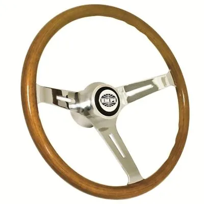 Empi 79-4028 Classic Vw Bug Steering Wheel With Adapter 15  Wood 23mm Grip • $345.95