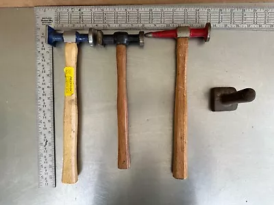 Lof Of 3 Pick & Ding Auto Body Hammers Metal Working Tools And Dolly • $26