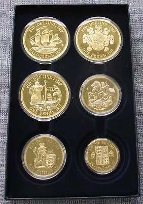 EDWARD VIII  Proof Gold-plated Pattern Coin Set In Box With COAs • £2.71