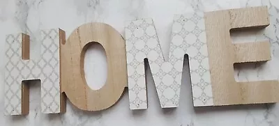 Brand New Wooden Letters Home Sign Ornament Colour White • £4.30