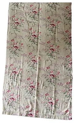 Ralph Lauren Vintage Asian Old Fashion Roses Tan Pink Shower Curtain 65X74 • $39.99