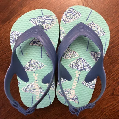  NEW Old Navy Toddler Girls Blueberry Smoothie Flip Flops W/Back Strap-5-Sandals • $8.99