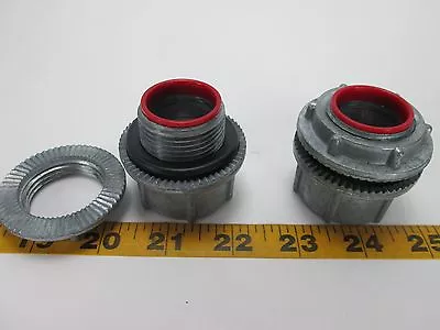 Lot Of 2 Myers Hubs ST-3 1  Posi-Lok Conduit Scru-Tite Electrical FIttings T • $24.99