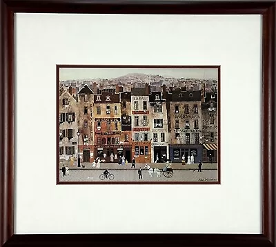 Michel Delacroix La Civette Parisienne Print Framed Signed Double Matted COA • $175