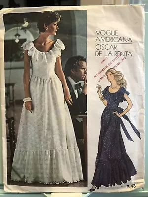 Vogue Americana Oscar De La Renta Evening Gown 1043 Cut Size 16 • $10