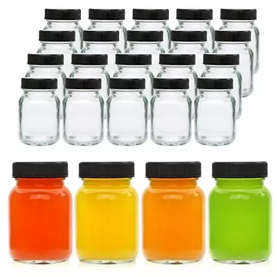 2oz Mason Jars Set Of 48Glass Spice Jars With Black LidsSmall Mason Juice B... • $44.33