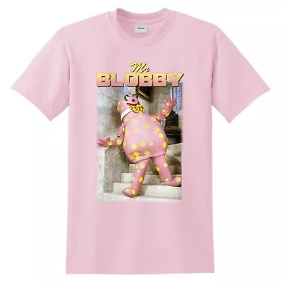 Mr Blobby Homage T-shirt Tee Funny UK Tribute Gift For TV 90's Icon Legend Noel • £15.99