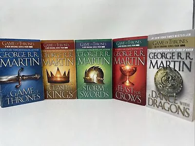 Game Of Thrones 1-5 Paperback Set George RR Martin A Song Of Ice And Fire • $25